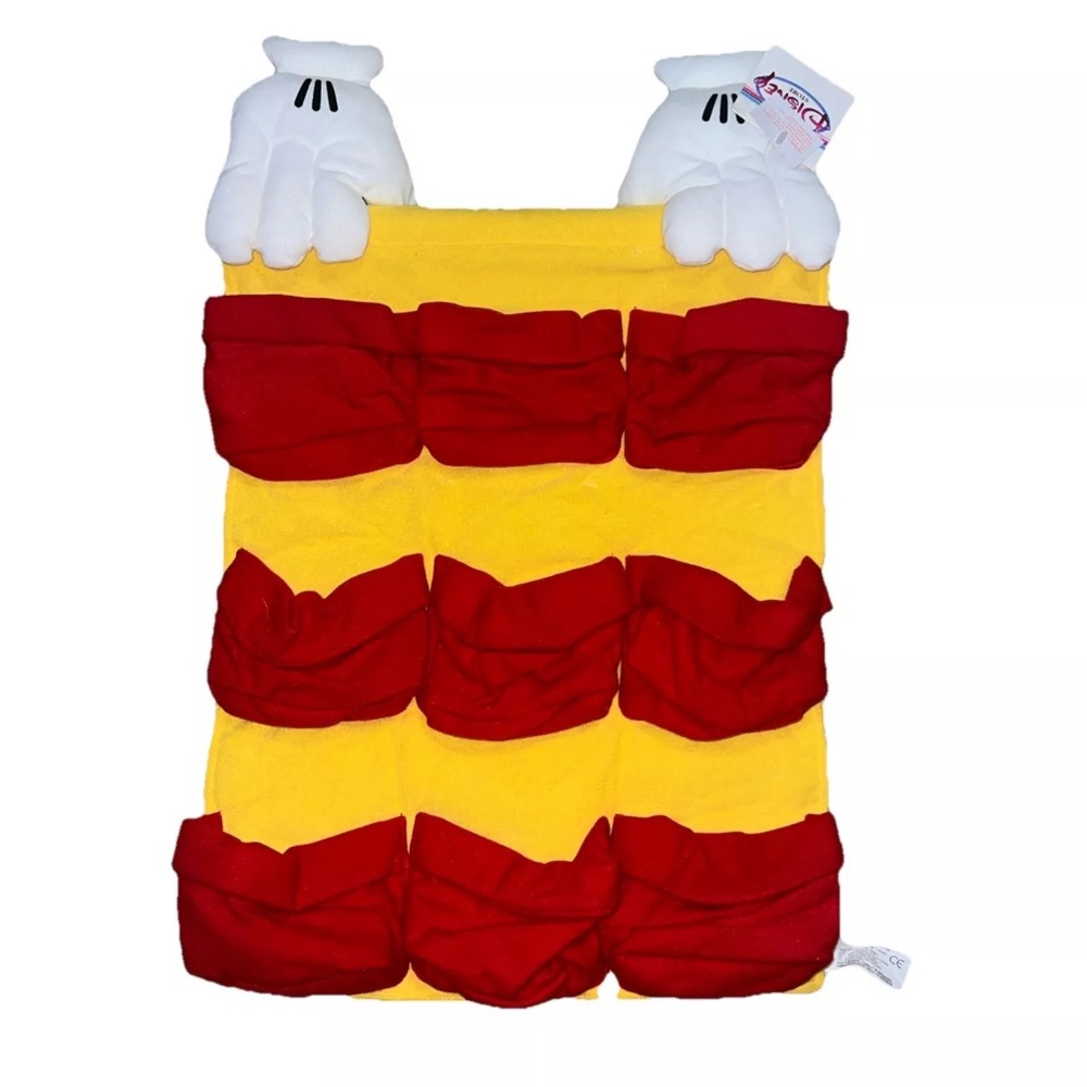 Disney micky mouse Hands 9-pocket red yellow large Wall Hanger organizer